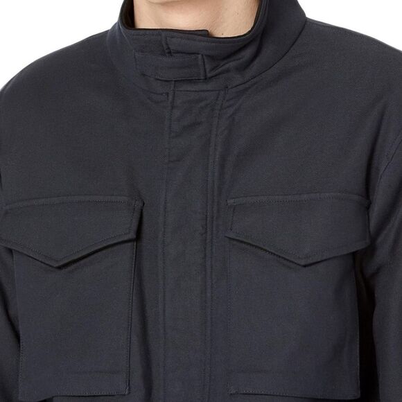 Vince Men's Field Jacket Size XL  Suede Trim Blue Navy - Picture 4 of 16